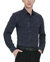 Tallia Men's Slim-Fit Paisley Dress Shirt