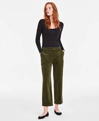 On 34th Women's Corduroy Utility-Pocket Ankle Pants, Created for Macy's