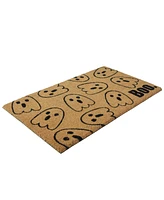 Northlight Natural Coir Boo with Ghosts Doormat, 18" x 30"