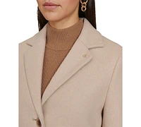 Calvin Klein Petite Notched-Collar Single-Breasted Coat