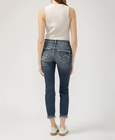 Silver Jeans Co. Women's Boyfriend Mid Rise Slim Leg Jeans