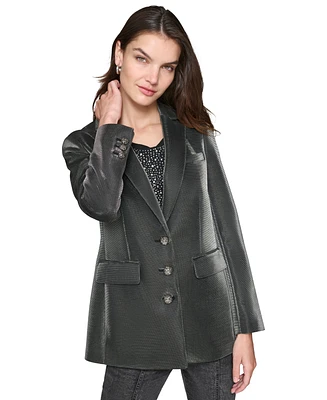 Karl Lagerfeld Paris Women's Metallic Blazer