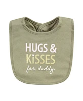 Hudson Baby Infant Girls Cotton Bibs, Dream Come True, One Size