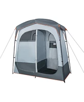 Givimo 2 Rooms Oversize Privacy Shower Tent with Removable Rain Fly and Inside Pocket