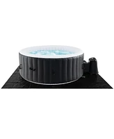 Skonyon 70 Inches Round Spa Pool Hottub with 110/130 Air Jets Electric Heater Pump