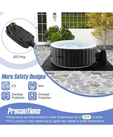 Skonyon 70 Inches Round Spa Pool Hottub with 110/130 Air Jets Electric Heater Pump