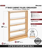 Rev-a-Shelf 3" Pull Out Kitchen Cabinet Filler Organizer Spice Rack, 432-bf-3C