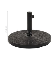 vidaXL Parasol Base Black Round 55.1 lbs