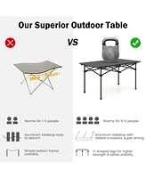 Givimo Aluminum Camping Table for 4-6 People with Carry Bag