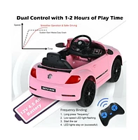 Vebreda Volkswagen Beetle Kids Electric Ride On Car with Remote Control