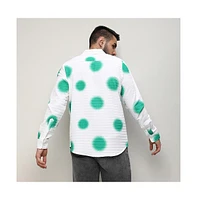 Men's Chalk White:Emerald Green Spraypaint Shirt