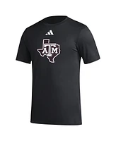 Adidas Men's Black Texas A M Aggies Primary Locker Logo Pre-Game Aeroready T-Shirt