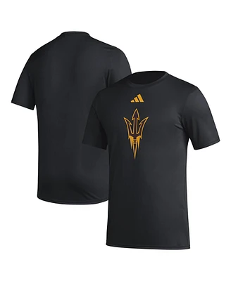 Adidas Men's Black Arizona State Sun Devils Primary Locker Logo Pre-Game Aeroready T-Shirt