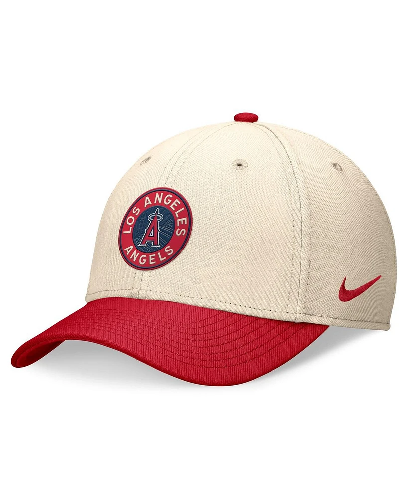 Nike Men's Cream/Red Los Angeles Angels 2024 City Connect Swoosh Flex Hat