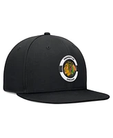 Fanatics Men's Black Chicago Blackhawks Authentic Pro Training Camp Snapback Hat