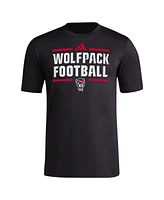 Adidas Men's Nc State Wolfpack Locker Football Pre-Game Aeroready T-Shirt