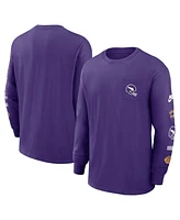 Nike Men's Purple Minnesota Vikings Rewind Heavy Max 90 Pocket Long Sleeve T-Shirt