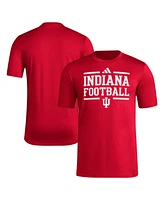 Adidas Men's Maroon Indiana Hoosiers Locker Football Pre-Game Aeroready T-Shirt