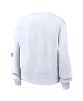 Nike Women's White Indianapolis Colts Oversized Long Sleeve Cropped Sweatshirt