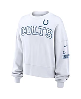 Nike Women's White Indianapolis Colts Oversized Long Sleeve Cropped Sweatshirt