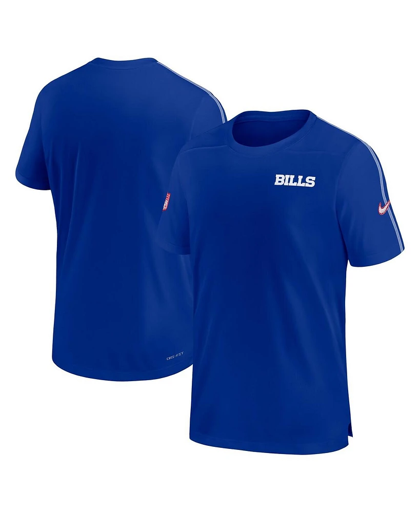 Nike Men's Royal Buffalo Bills 2024 Sideline Coach Uv Performance T-Shirt