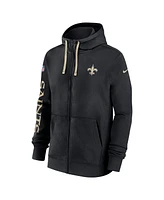 Nike Men's Black New Orleans Saints 2024 Sideline Club Full-Zip Hoodie