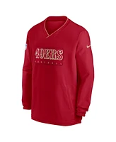 Nike Men's Scarlet San Francisco 49ers Sideline Pullover Wind Shirt