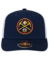 New Era Men's Navy/White Denver Nuggets Trucker 9SEVENTY Coolera Stretch-Snap Hat