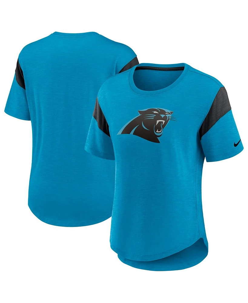 Nike Women's Blue Carolina Panthers Primary Logo Fashion Top