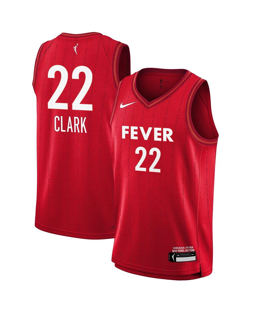 Nike Big Boys and Girls Caitlin Clark Red Indiana Fever 2024 Wnba Draft Rebel Edition Victory Player Jersey