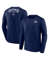 Fanatics Men's Navy Team Usa Dreams Are Made Here Long Sleeve T-Shirt