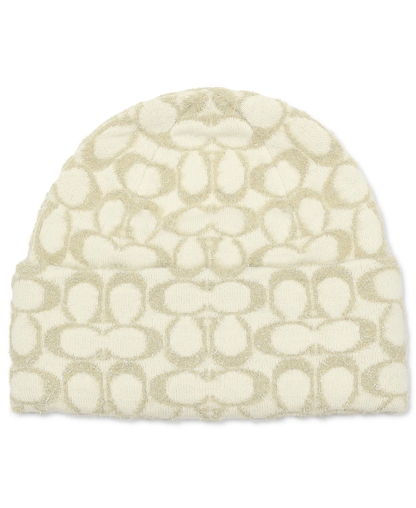 Coach Women's Signature C Metallic Beanie