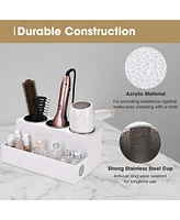 Byootique Bathroom Hair Tool Organizer Acrylic Blow Dryer Holder Storage Stand