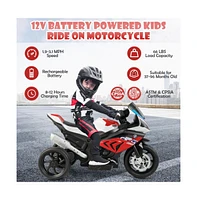 Vebreda 12V Licensed Bmw Kids Motorcycle Ride-On Toy for 37-96 Months Old Kids