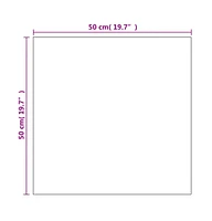 vidaXL Wall Mirror 19.7"x19.7" Square Glass