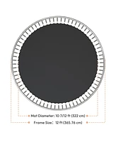 Yescom Trampoline Replacement Mat W/72V-Ring For 12" Trampoline Frame 5" Spring, Uv Resistant 8 Row Stitch Jumping Mat