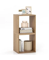 Sugift 2 Cubes Stackable Bookcase for Living Room and Study