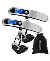 5 Core Digital Luggage Scale 110lbs Travel Weight Scale Hanging Baggage Weighing Machine - 2 Pcs