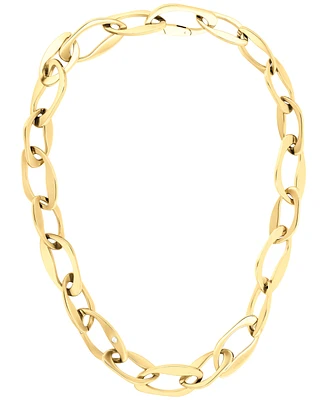 Calvin Klein Pave Sculpted Link Collar Necklace, 16-7/8" + 2" extender