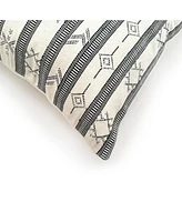 Nimmit Nimmit, White Aztec Print Pillow Cover