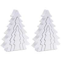 Slickblue Triple Tree Puzzle (Set of 2) 8.5"H Mdf