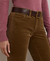 Lauren Ralph Petite Mid-Rise Straight Corduroy Pants