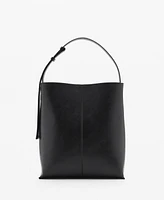 Mango Women's Short Handle Shopper Bag