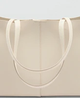 Mango Women's Leather-Effect Shopper Bag