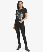 Calvin Klein Women's Foil-Graphic Crewneck T-Shirt