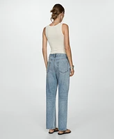 Mango Women's Millie Straight Mid-Rise Jeans