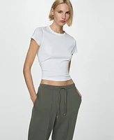 Mango Women's Seam Detail Jogger Pants