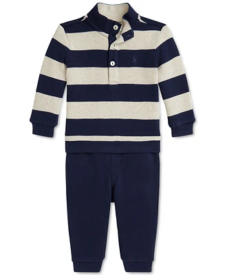 Polo Ralph Lauren Baby Cotton Striped Sweater & Pants Set