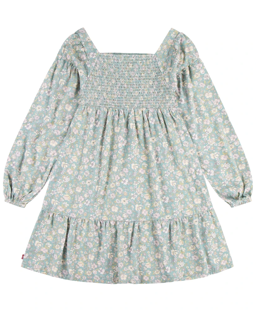 Levi's Big Girls Long Sleeve Smocked Top Dress