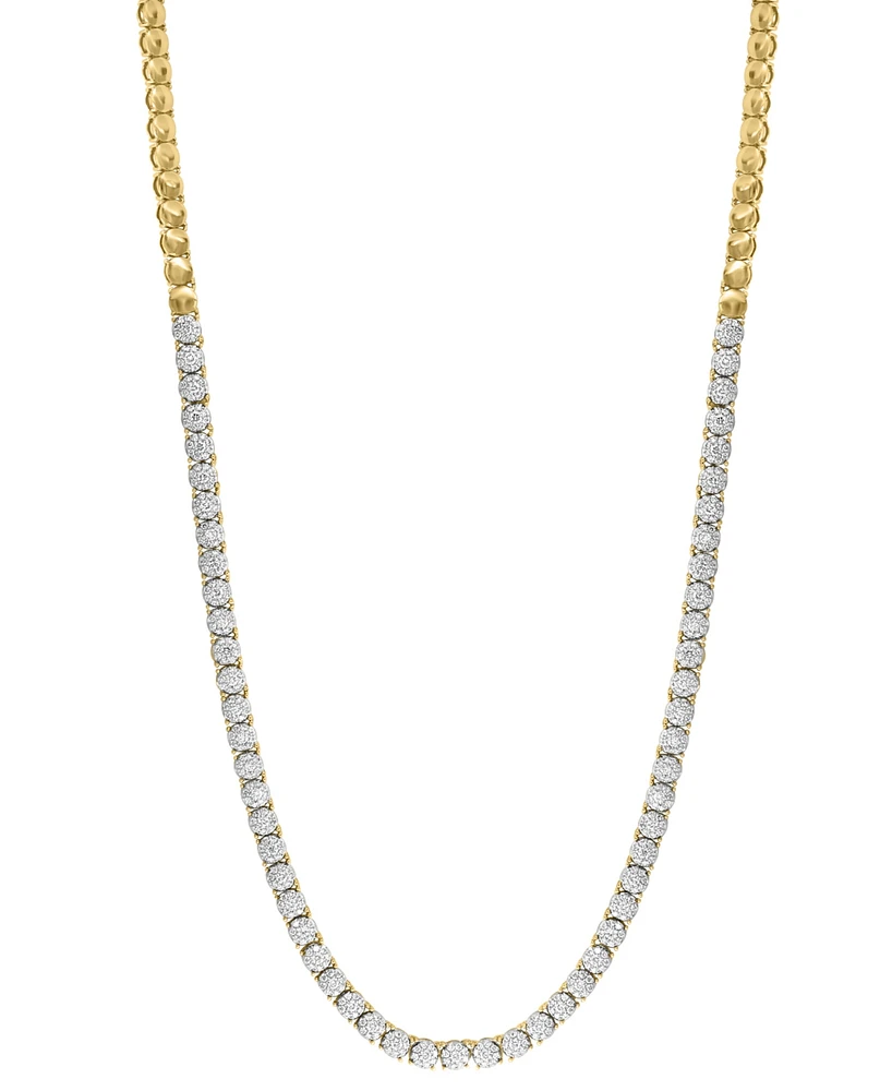 Effy Diamond Bead Chain 18" Tennis Necklace (2-7/8 ct. t.w.) in 14k Two-Tone Gold